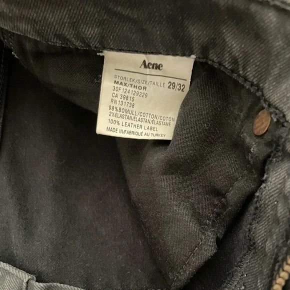 ACNE Studios Black Jeans Max/ Color: Used Black Size: 29/32 - Picture 7 of 9